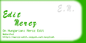 edit mercz business card